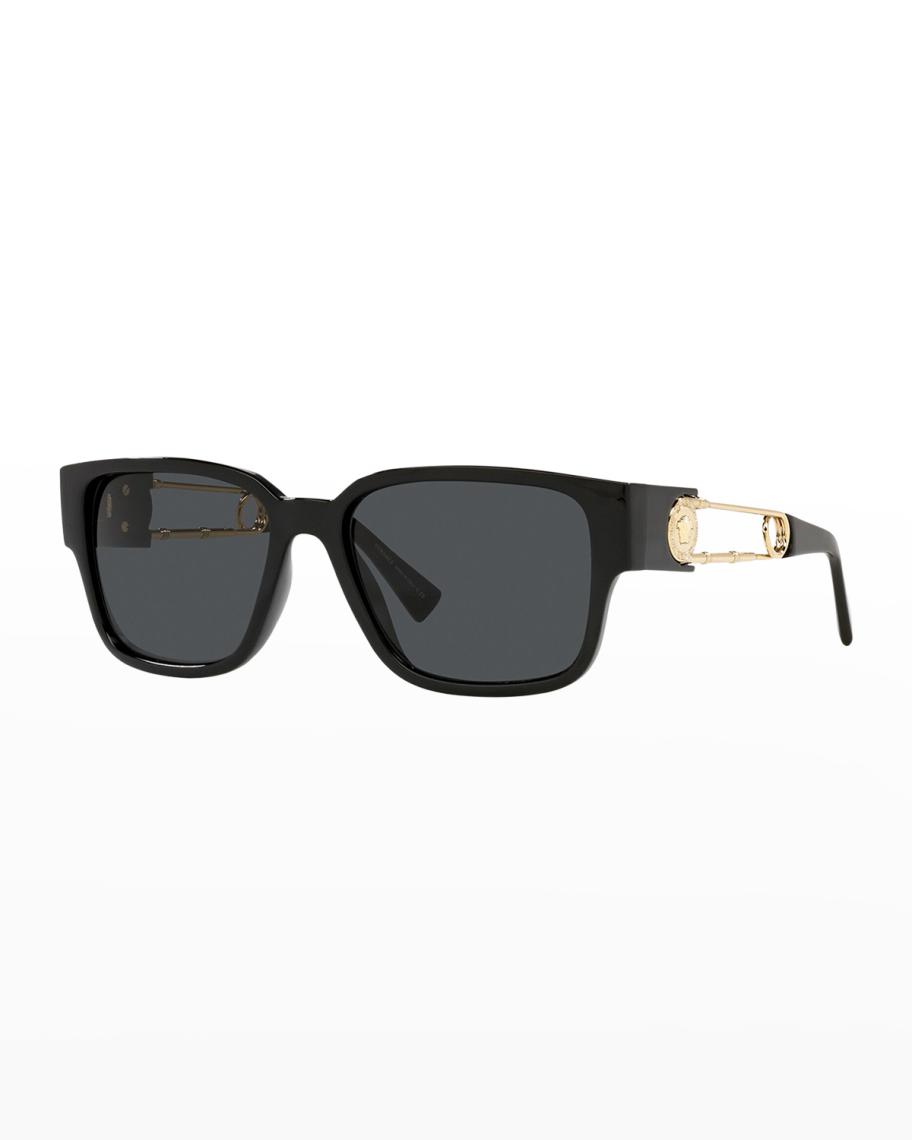 Versace Medusa Safety Pin Rectangle Acetate Sunglasses  display picture 2