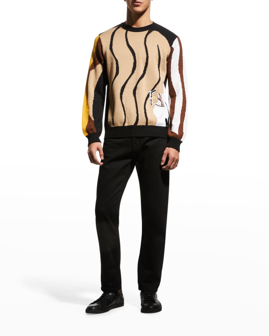 Fendi Men's Virgin Wool Sweater Black