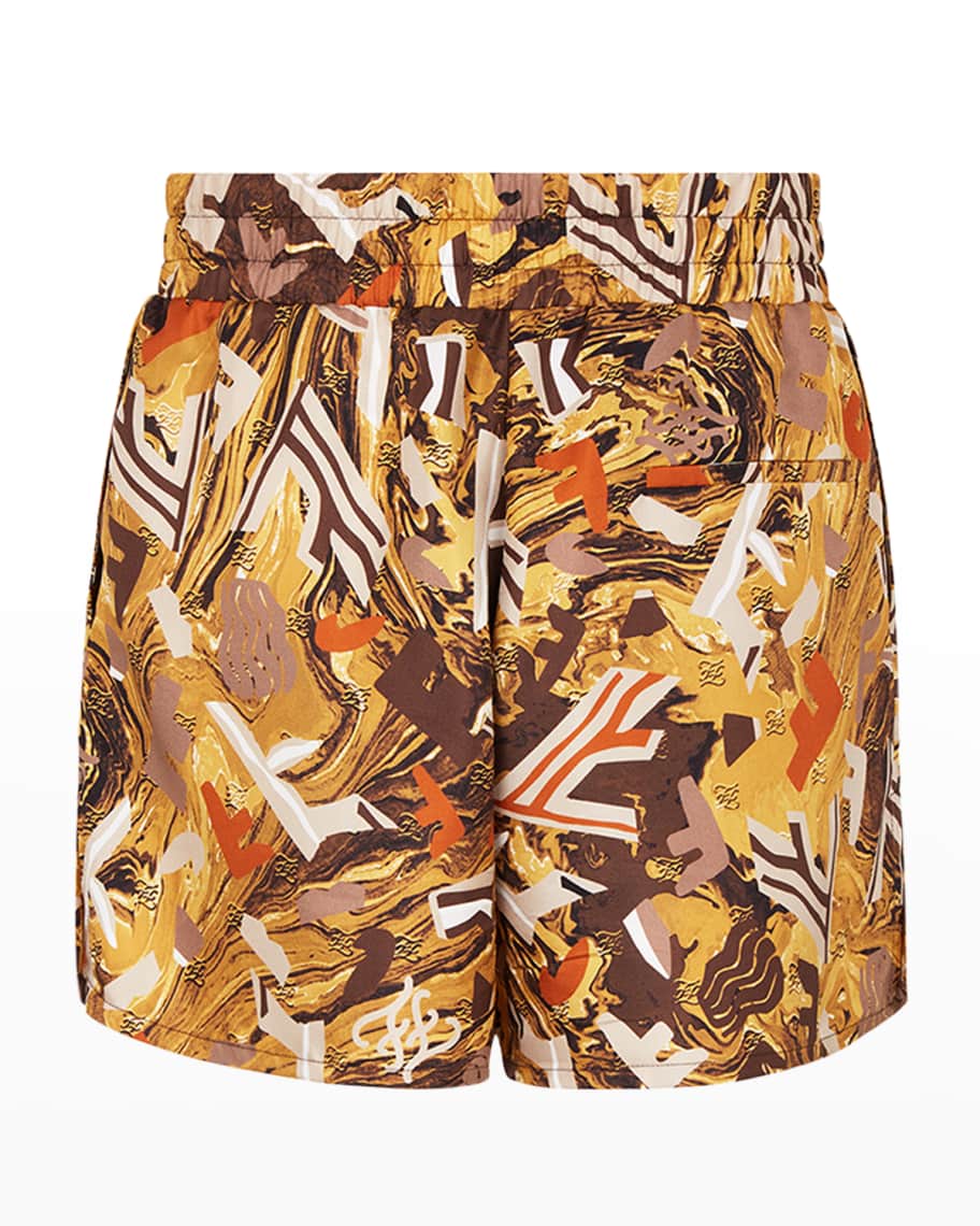 Fendi Men s Fragment Silk Shorts Neiman Marcus