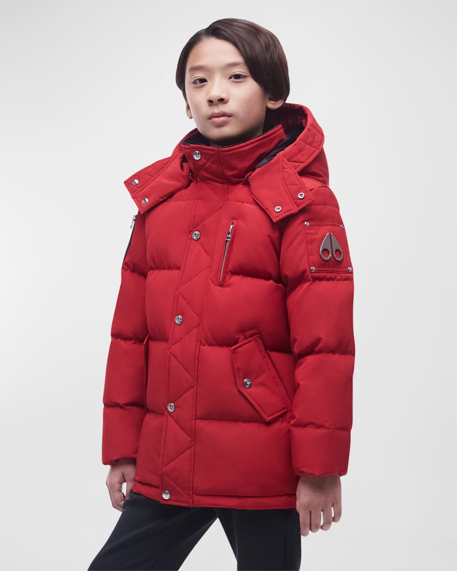 Moose Knuckles Kid's Water-Resistant Detachable Hooded Coat, Size XXS ...