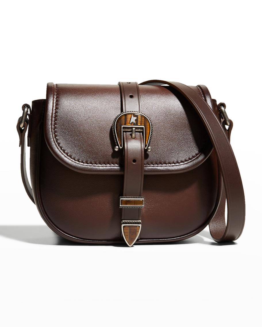Golden Goose Rodeo Small Leather Saddle Shoulder Bag | Neiman Marcus