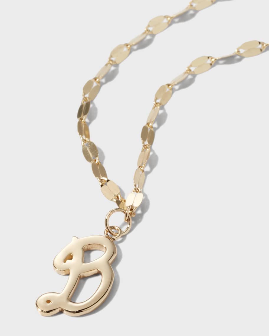 Image 3 of 3: Micro Cursive Initial Necklace
