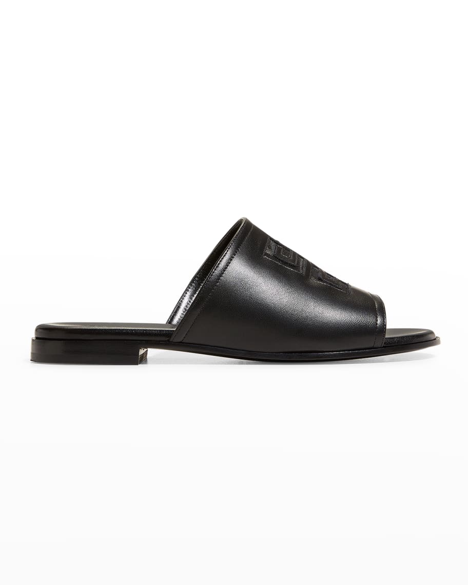 Givenchy 4G Lambskin Flat Mule Sandals | Neiman Marcus