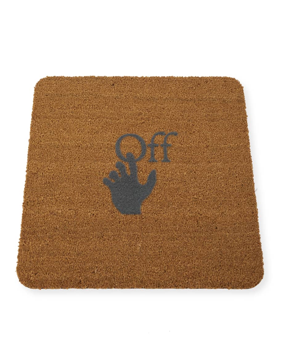 Off-White Hand-Stamped Logo Doormat | Neiman Marcus