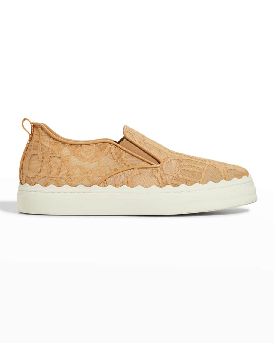 Chloe Lauren Lace Slip-On Sneakers | Neiman Marcus