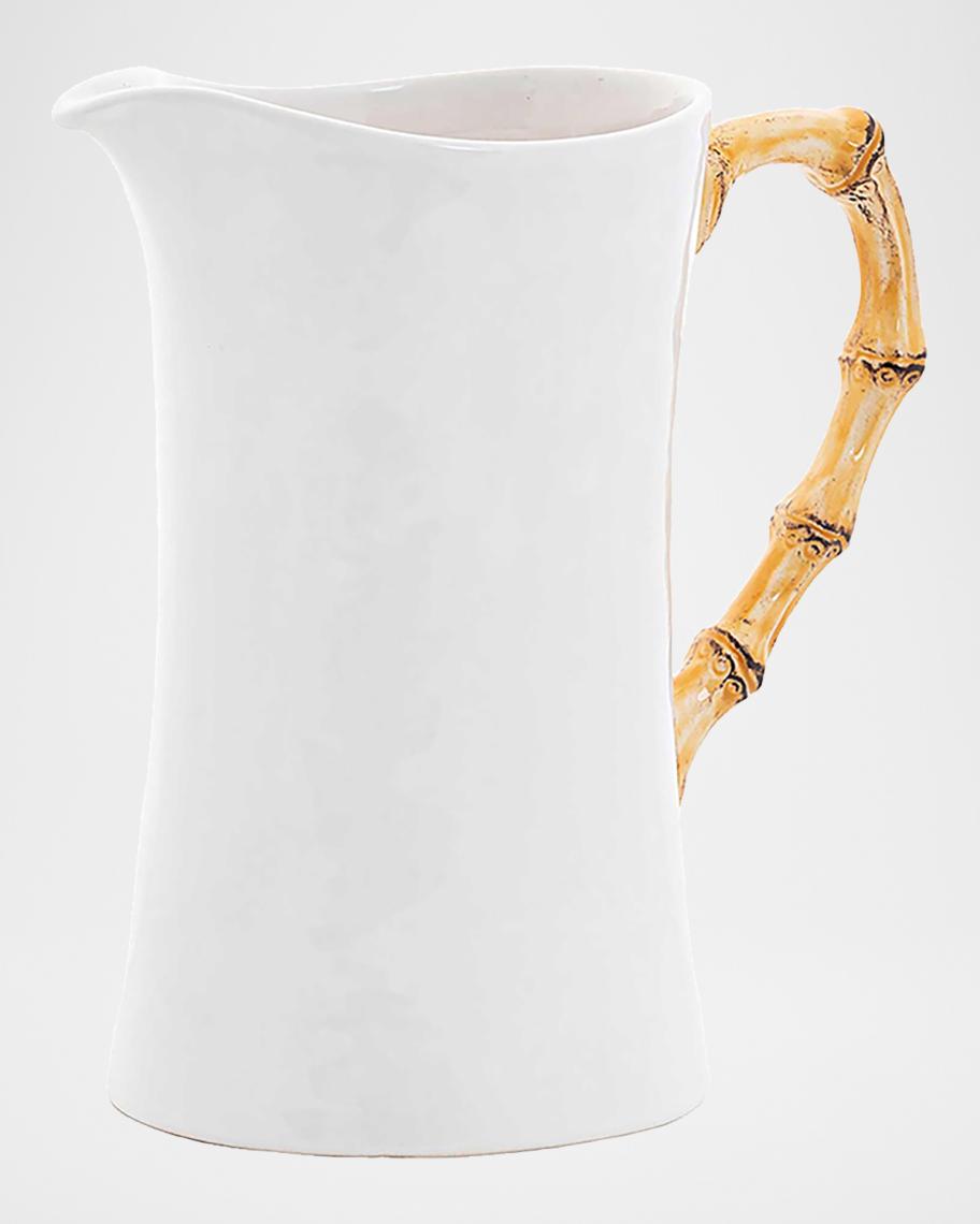Juliska Bamboo Ceramic Large Pitcher - Natural | Neiman Marcus