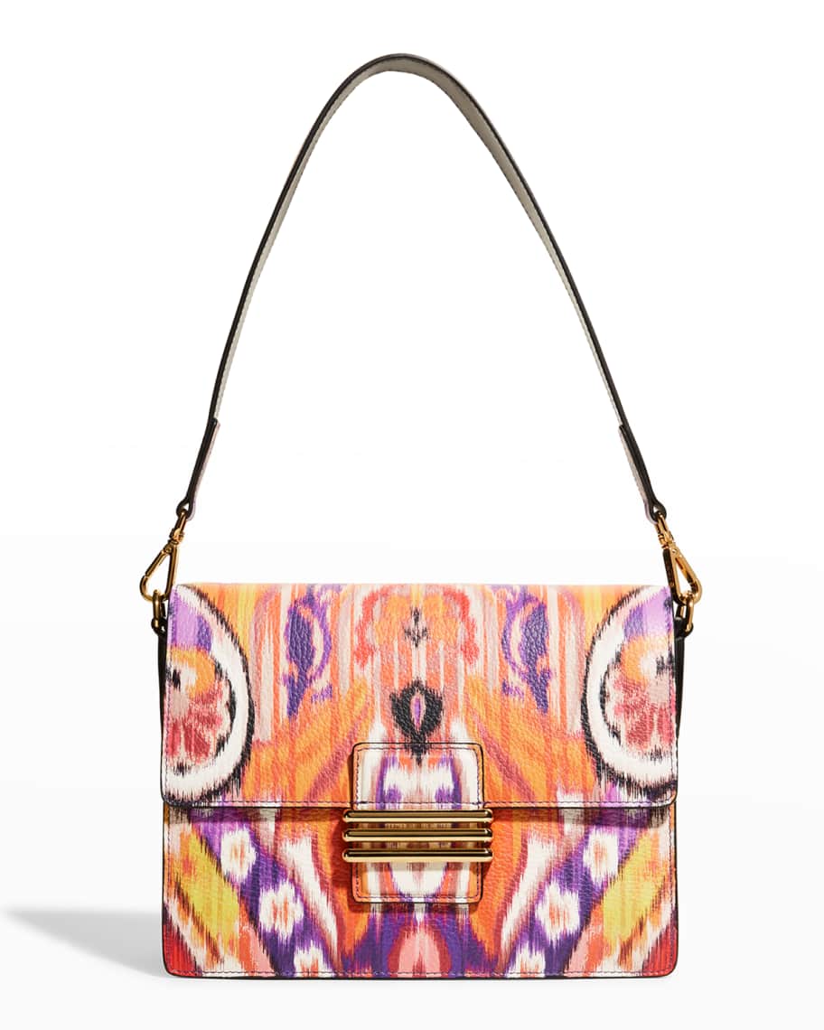 Etro Rainbow Calfskin Flap Shoulder Bag Neiman Marcus