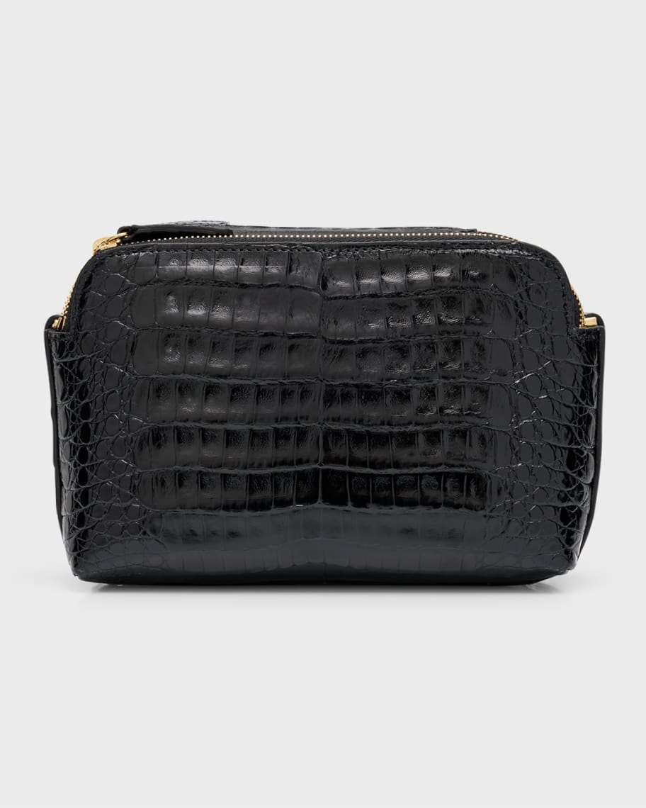 Maria Oliver Lucia Crocodile Crossbody Bag - Golden Hardware | Neiman ...