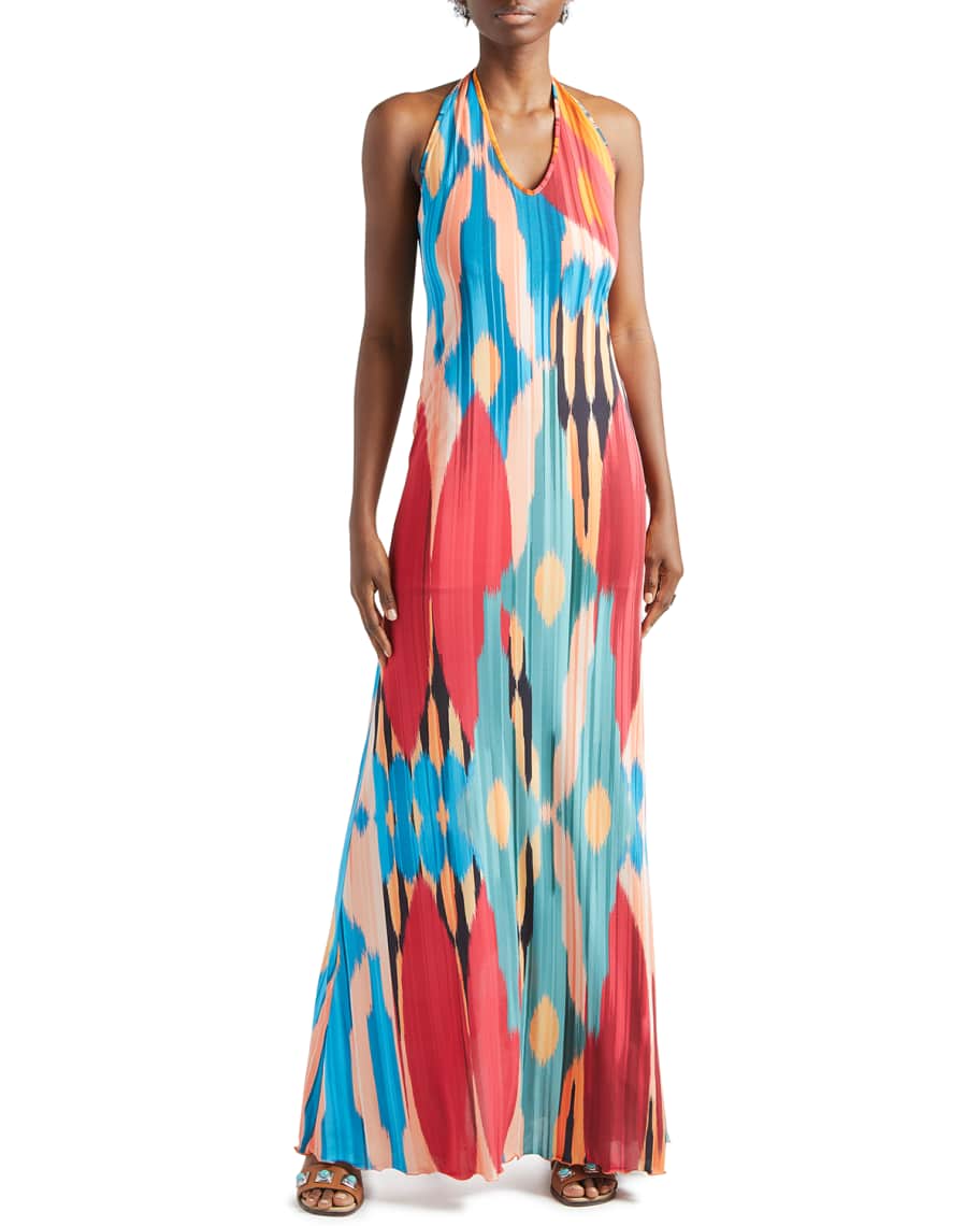 Etro Tie-Dye Jersey Halter Maxi Dress | Neiman Marcus