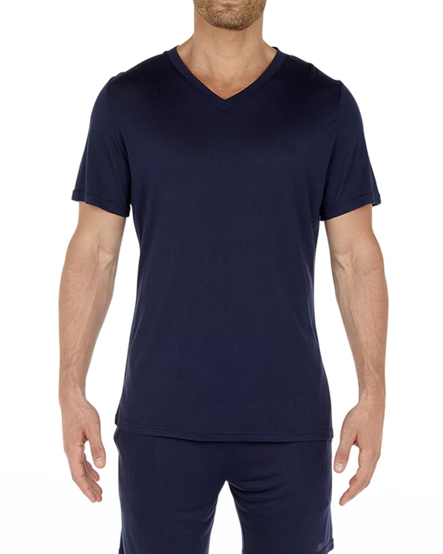 Hom Cocooning Long Sleeve Shirt V Parte Superiore del Pigiama Uomo