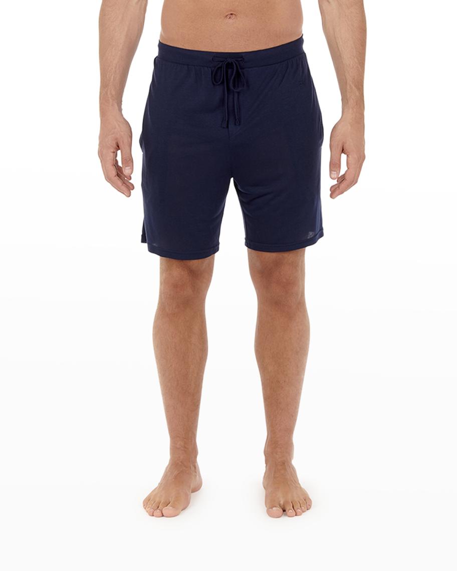 Short De Pyjama Homme En Modal 100% - Coupe Droite, Confort Cocooning, Deux Poches - Tenue D'intérieur Douce Et Souple