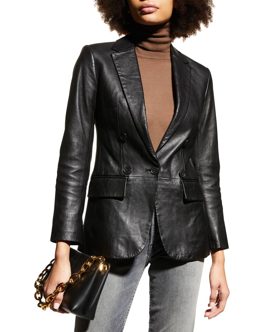 Frame leather blazer hot sale