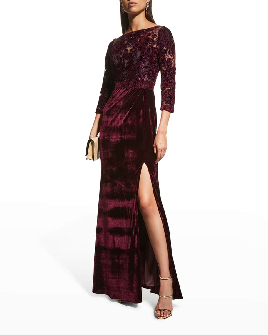 Marchesa cheap velvet gown