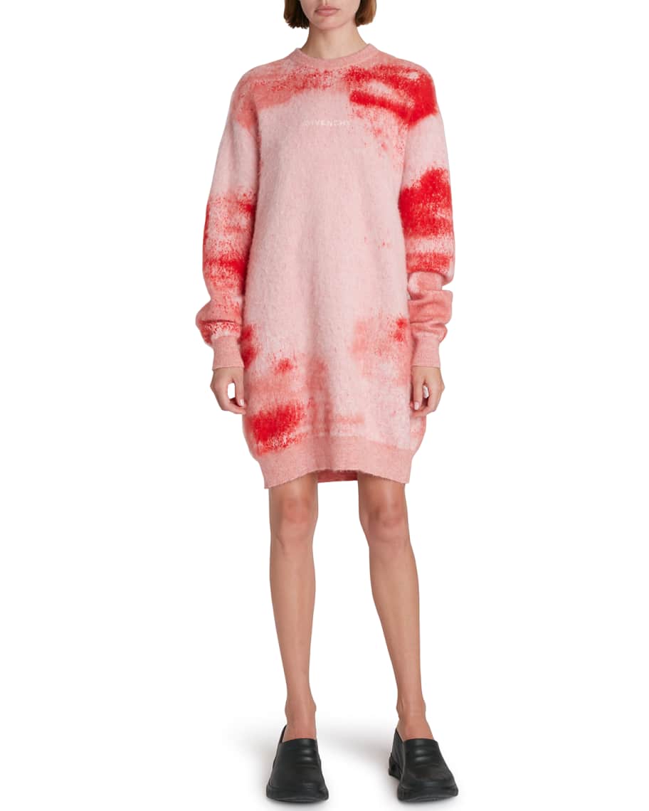 Givenchy x Chito True Hearted Spray Paint Logo Sweater Dress