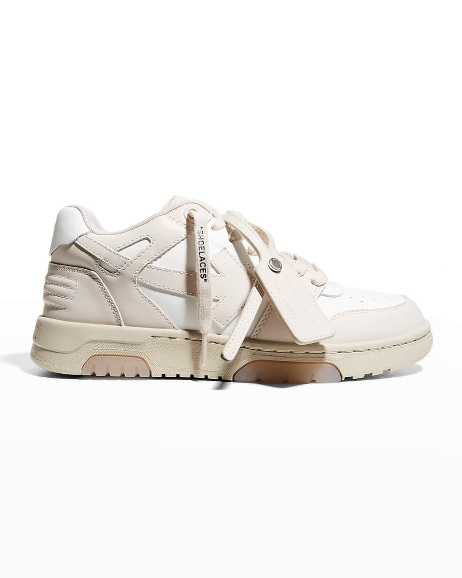 Off-White Out of Office Grey Arrow Calf Leather Pink / White Low Top  Sneakers - Sneak in Peace