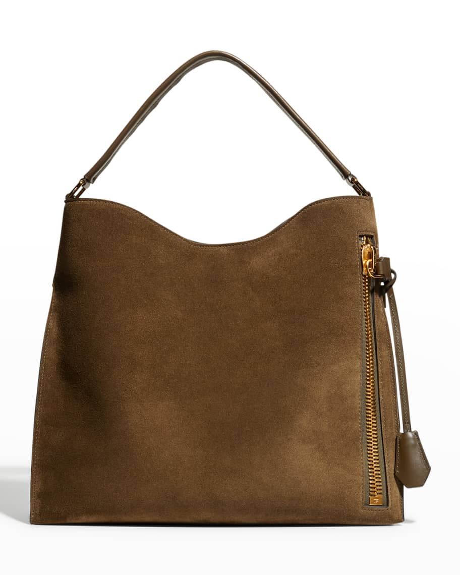TOM FORD Alix Mix-Leather Hobo Bag | Neiman Marcus