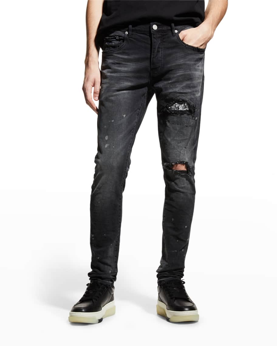 Tall Skinny Overdye Rip & Repair Bandana Jean