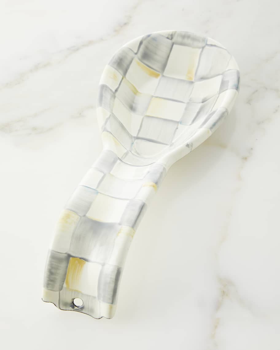 MacKenzie-Childs Sterling Check Spoon Rest