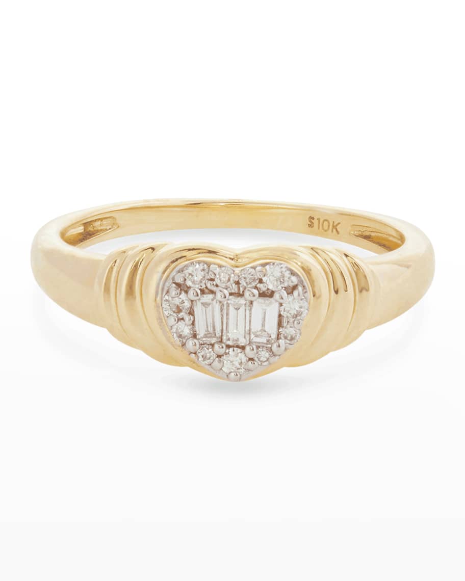 STONE AND STRAND Heart Of The Matter Pinky Ring, Size 2.54 Neiman Marcus