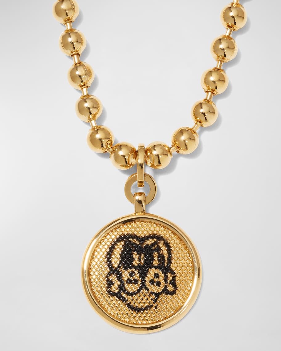 Givenchy x Chito Men's Finesse Pup Dog Tag-Effect Pendant Necklace
