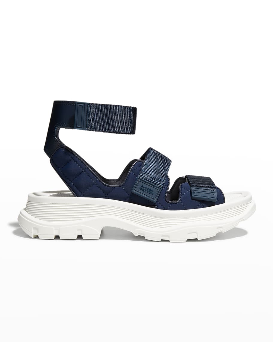 Alexander McQueen Tread Grip Ankle-Strap Hiking Sandals | Neiman Marcus