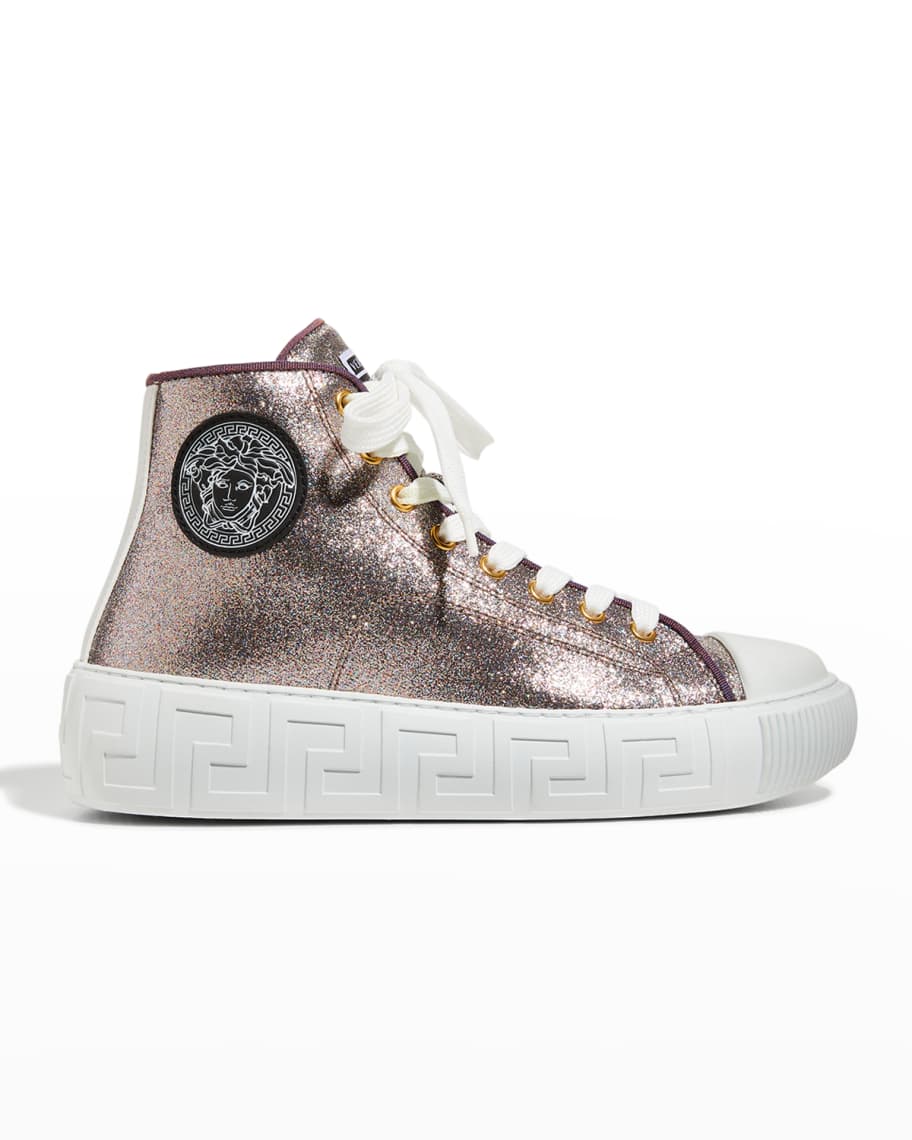 Versace glitter sneakers new arrivals