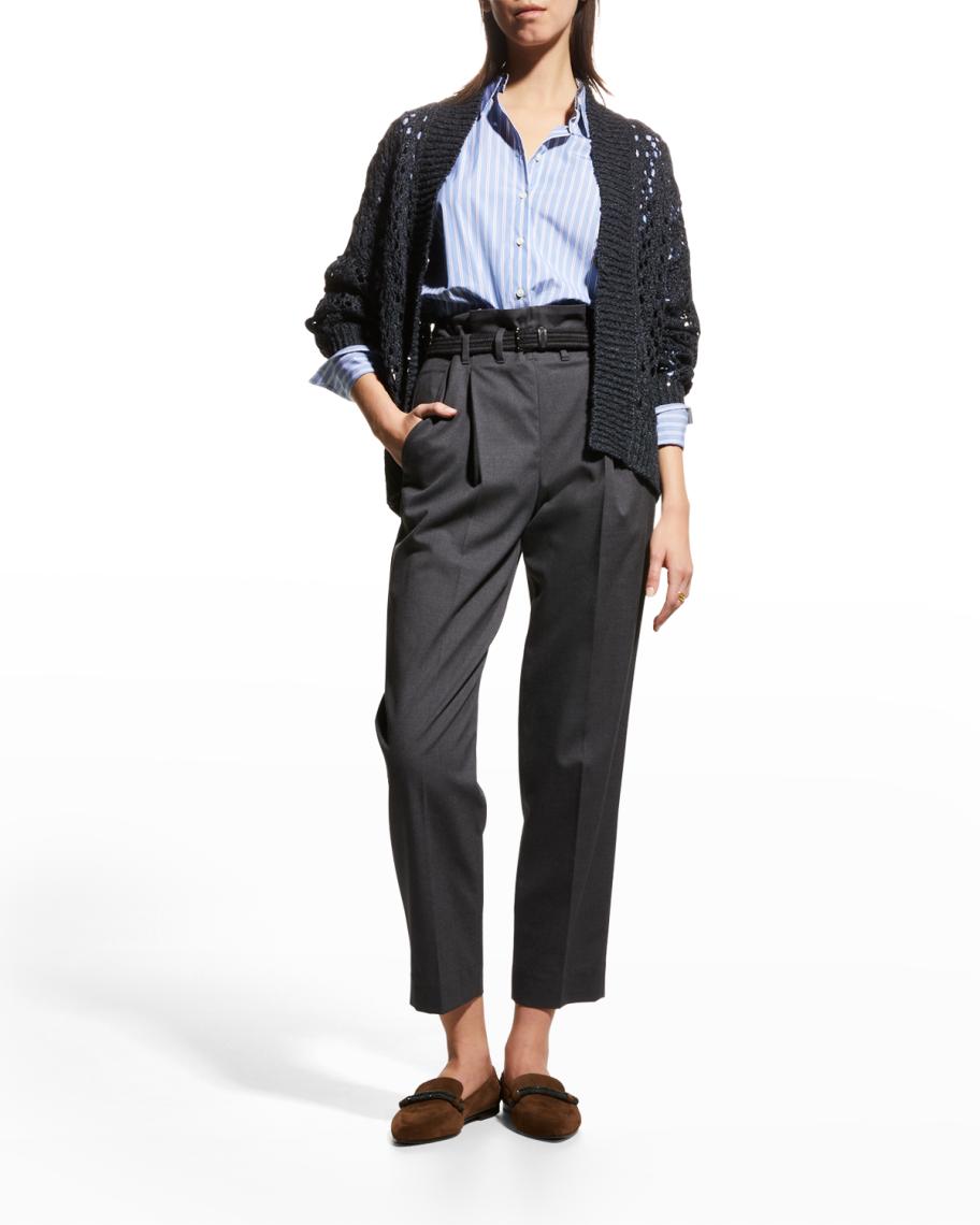 PLT Label Robe Longue Ée Bleu Marine À Col Montant Et Jupe Sirène En