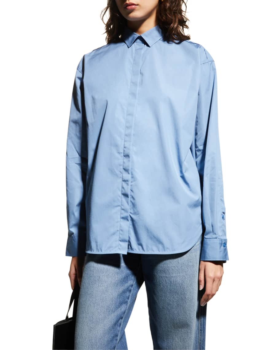 Toteme Oversized Poplin Shirt | Neiman Marcus