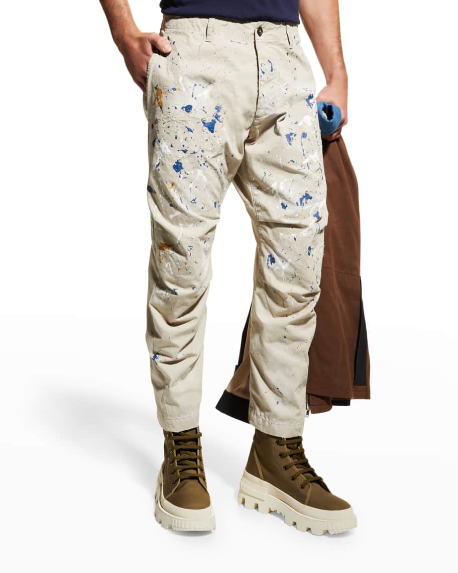 パンツ DSQUARED 2 Damage Long Painter Pants DSQUARED2 Paint splatter-print Trousers | Grey | FARFETCH