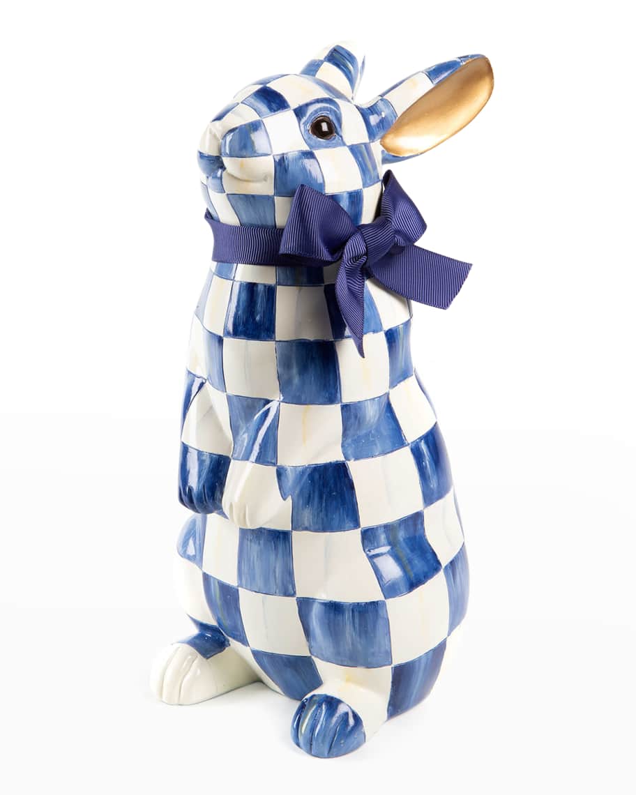 MacKenzieChilds Royal Check Standing Easter Bunny Neiman Marcus