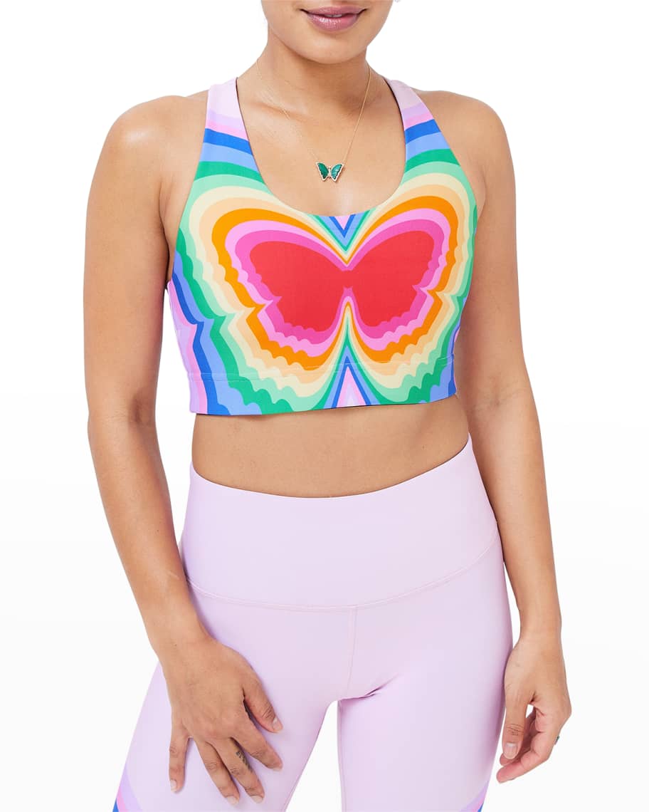 Rainbow sports bra clearance