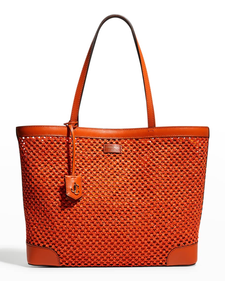 Jimmy Choo Nine2Five East West Woven Cutout Tote Bag Neiman Marcus