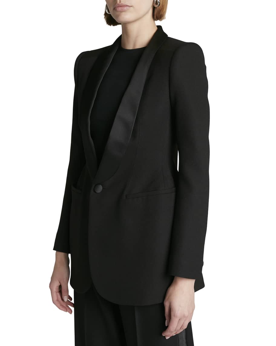 Balenciaga Barathea Hourglass Tuxedo Jacket | Neiman Marcus