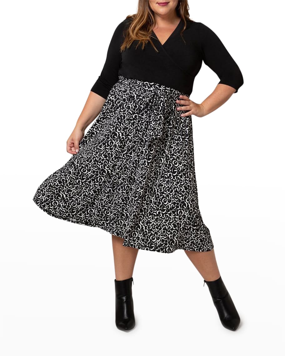 Leota Plus Size Mindy Printed Jersey Skirt Neiman Marcus