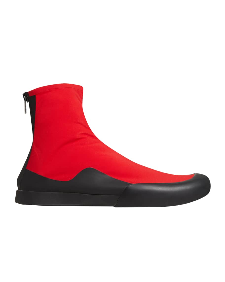 THE ROW Scuba Bicolor Zip Ankle Boots Neiman Marcus