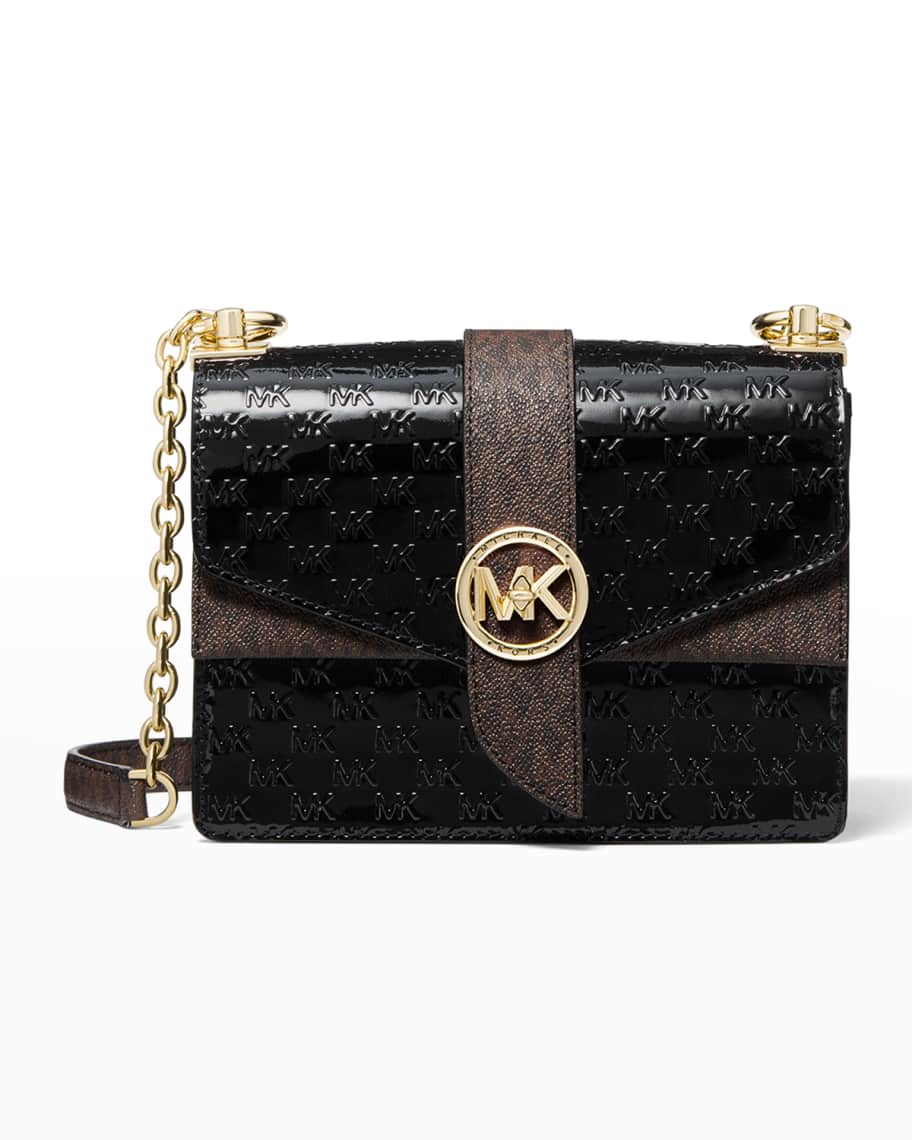 Michael Kors Patent Leather Extra-Small Greenwich Crossbody Bag
