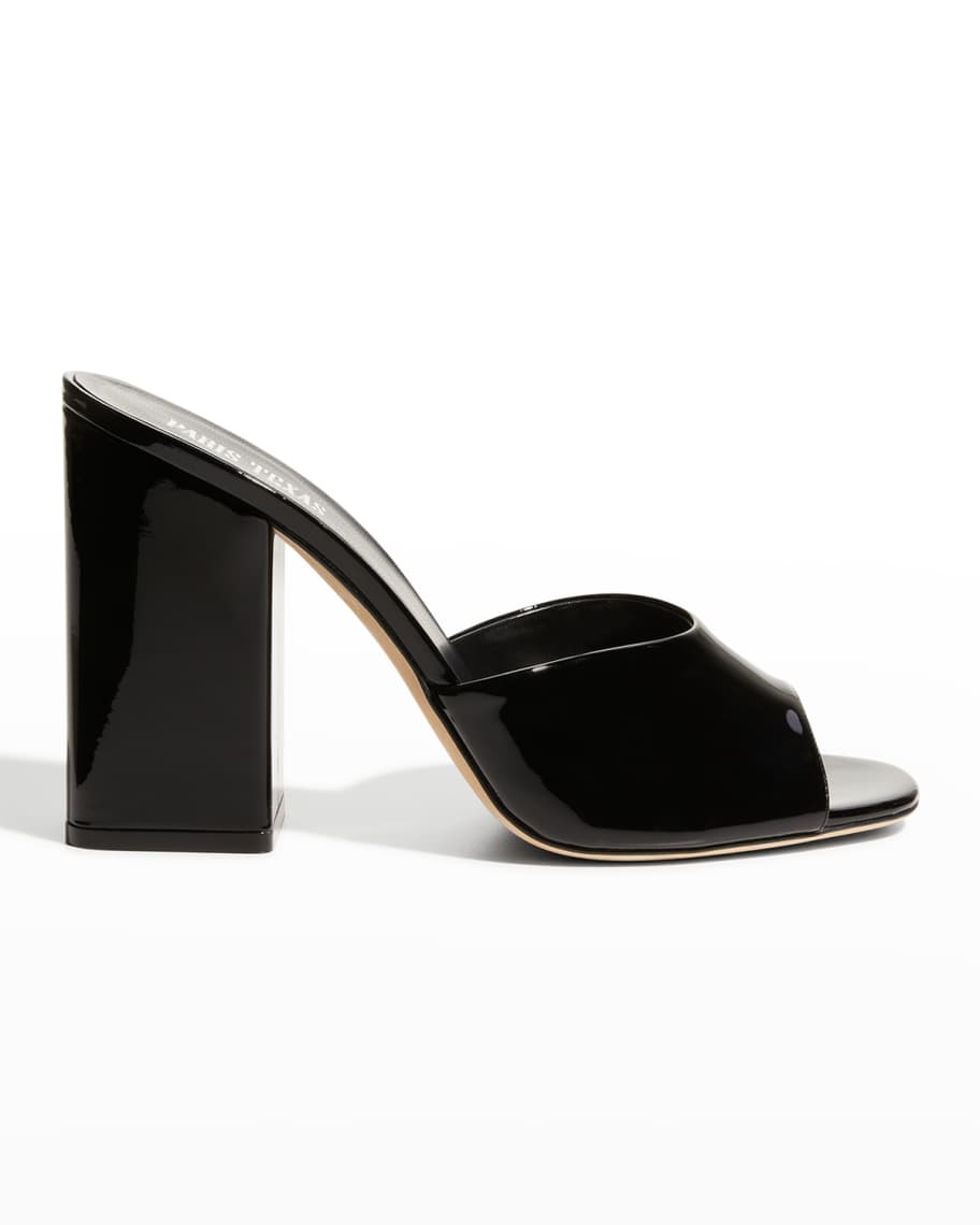 Paris Texas Anja Block-Heel Mule Sandals | Neiman Marcus