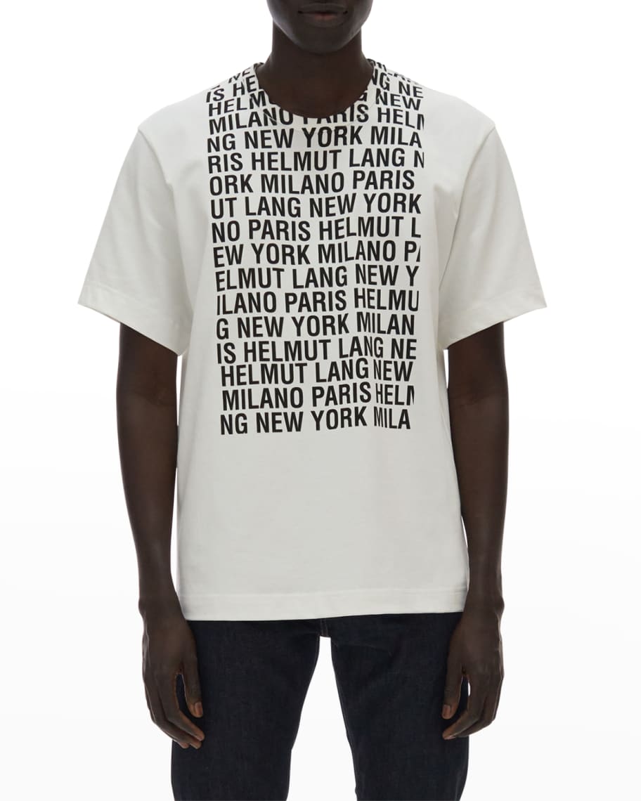 Helmut Lang Monogram Logo Crewneck Graphic Tee on SALE