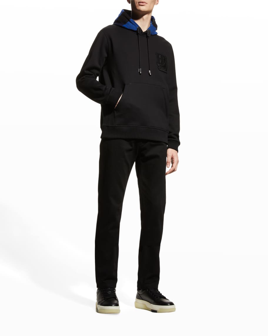 Burberry Men's Terry Check-Hood Sweatshirt | Neiman Marcus