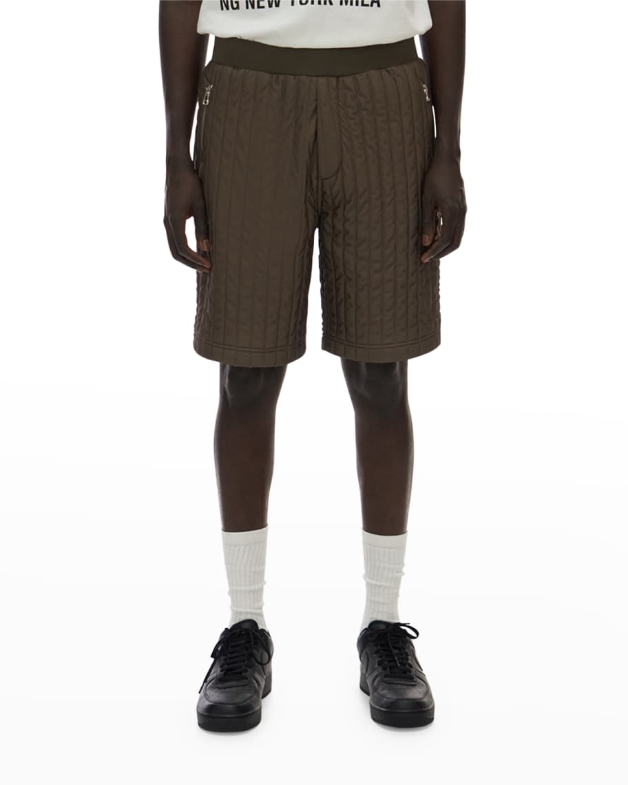 Helmut Lang Men's Sheer Quilted Shorts | Neiman Marcus