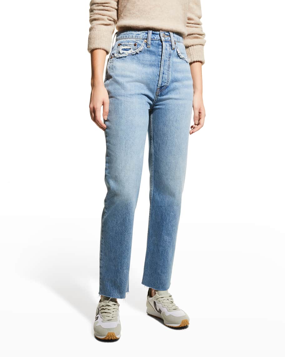 RE/DONE 70s Ultra High-Rise Stovepipe Jeans | Neiman Marcus
