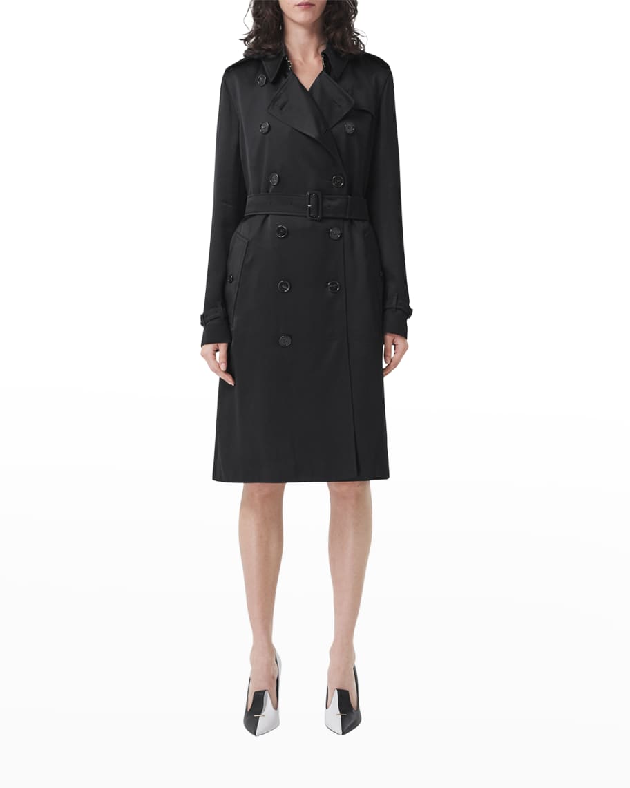 Burberry Kensington Double-Breasted Trench Coat | Neiman Marcus