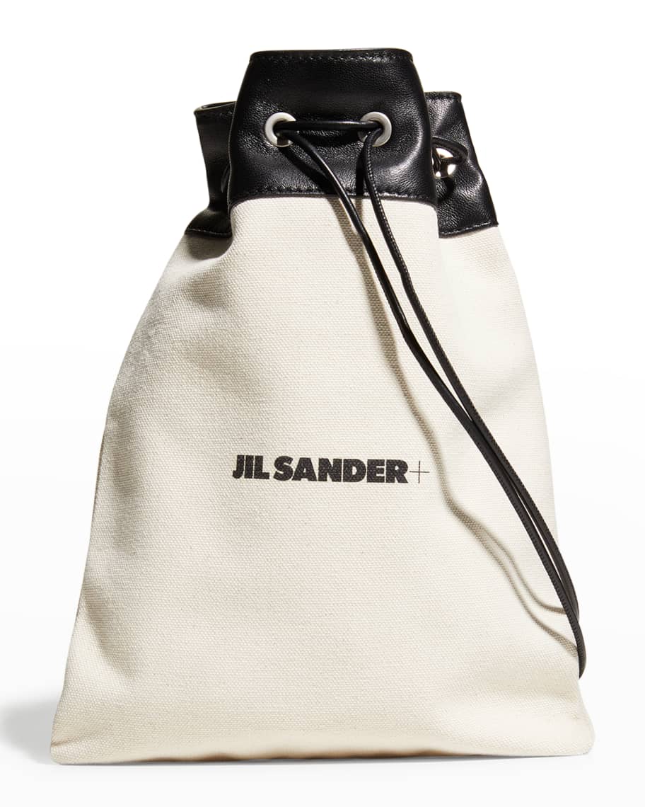 Drawstring Small Crossbody Bag in Black Jil Sander