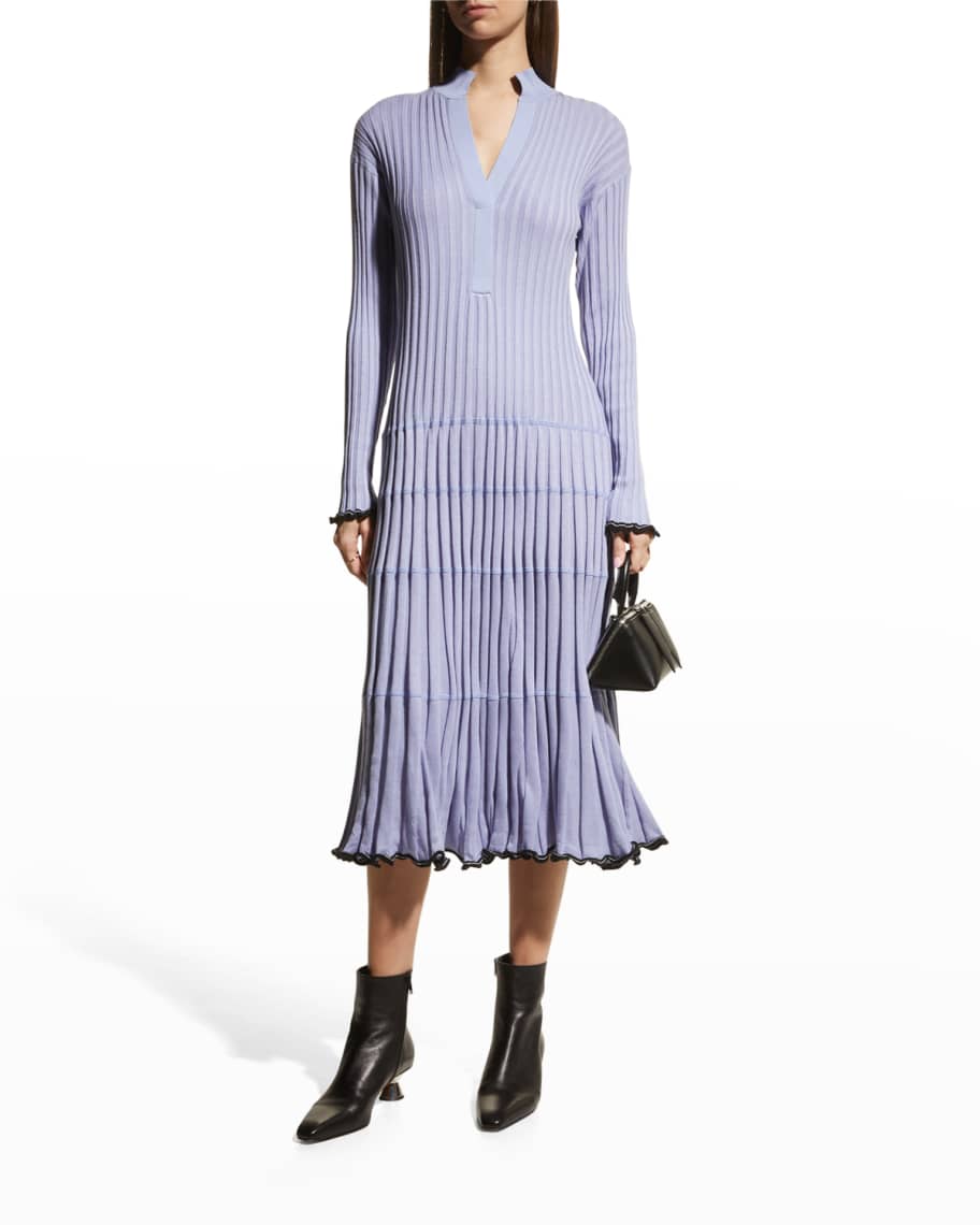 Altuzarra Mima Cutout Short-Sleeve Cashmere Maxi Sweater Dress