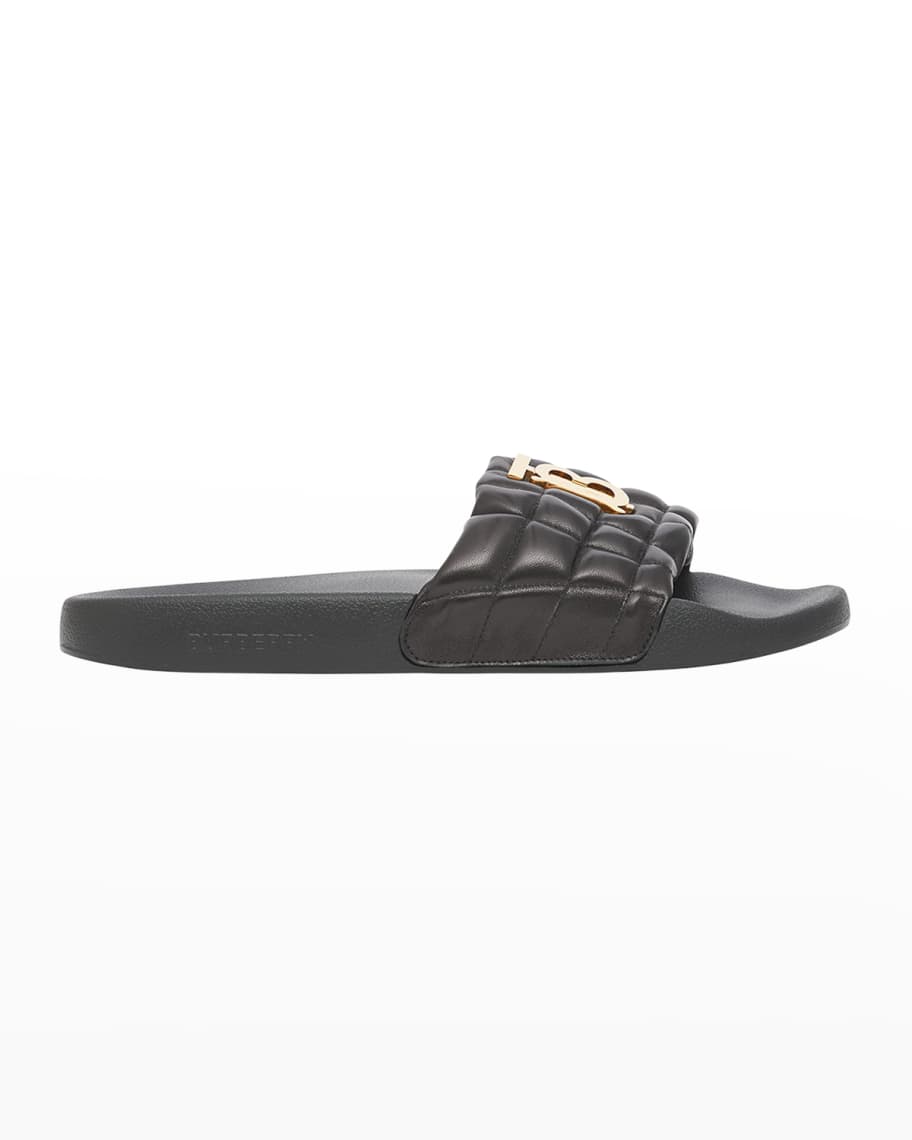 Burberry Furley TB Quilted Pool Slide Sandals Neiman Marcus
