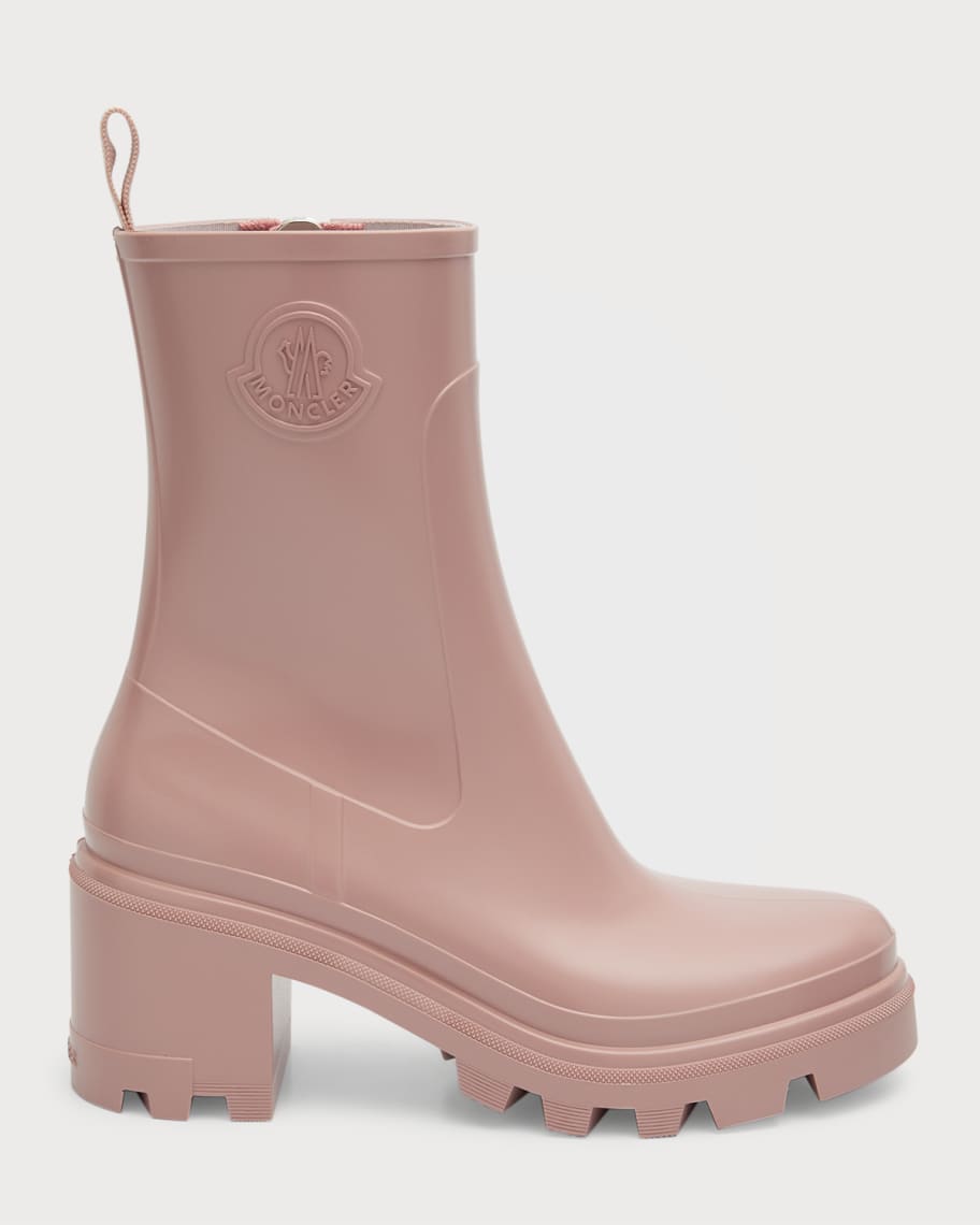 Moncler Loftgrip Rubber Zip Rain Boots | Neiman Marcus