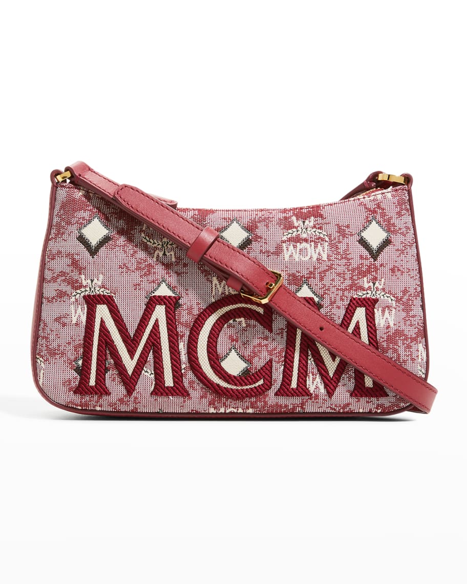 Mcm brand logo shoulder bag clearance
