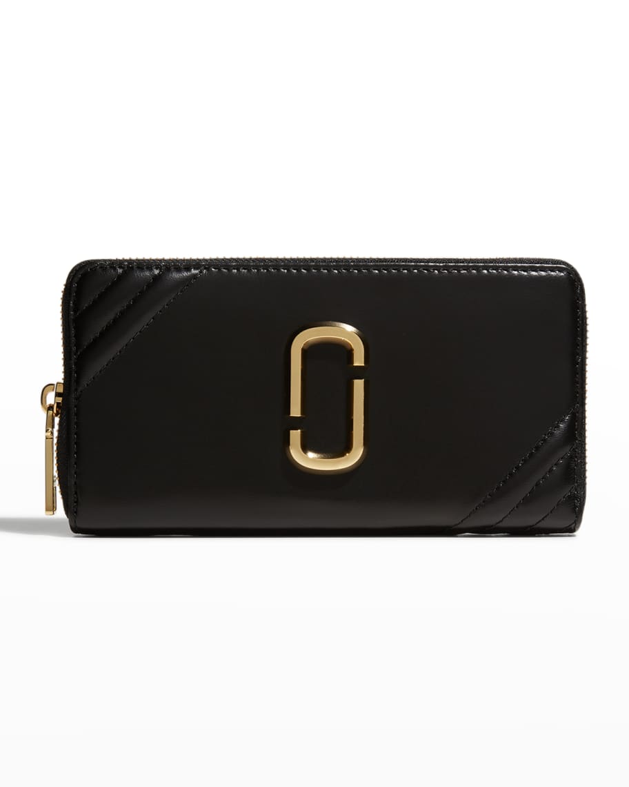 Marc Jacobs Continental Zip Lambskin Leather Wallet | Neiman Marcus