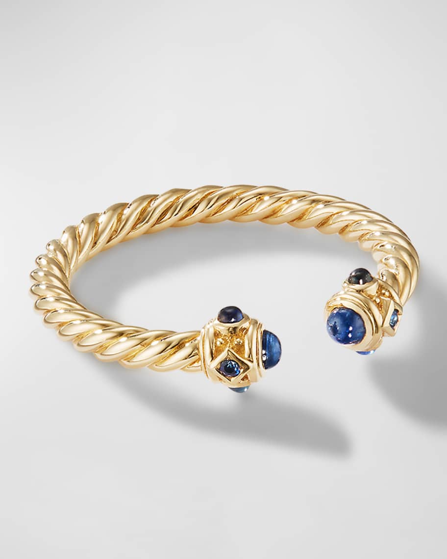 David Yurman Renaissance Ring with Blue Sapphires in 18K Gold, 2.3mm ...