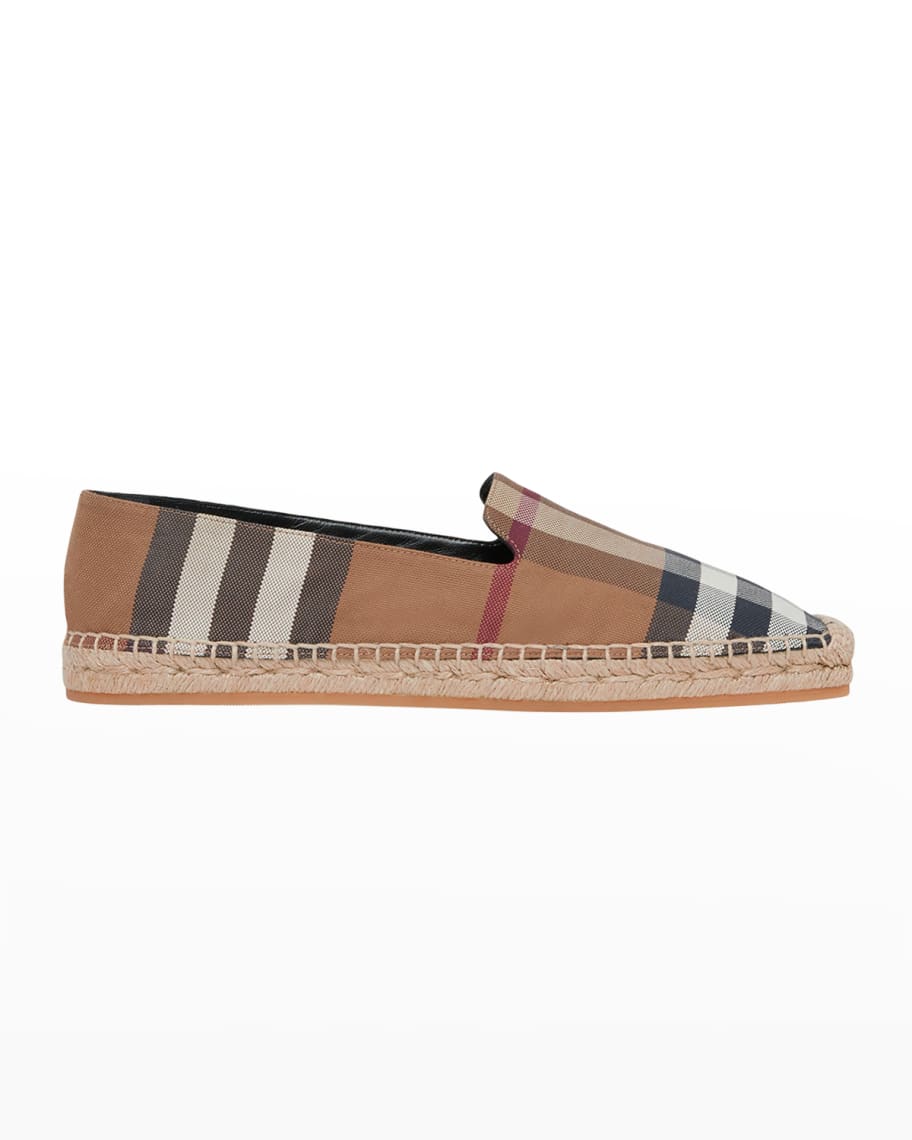 advies Bijzettafeltje Door Burberry Alport Check Espadrille Slip-On Loafers | Neiman Marcus